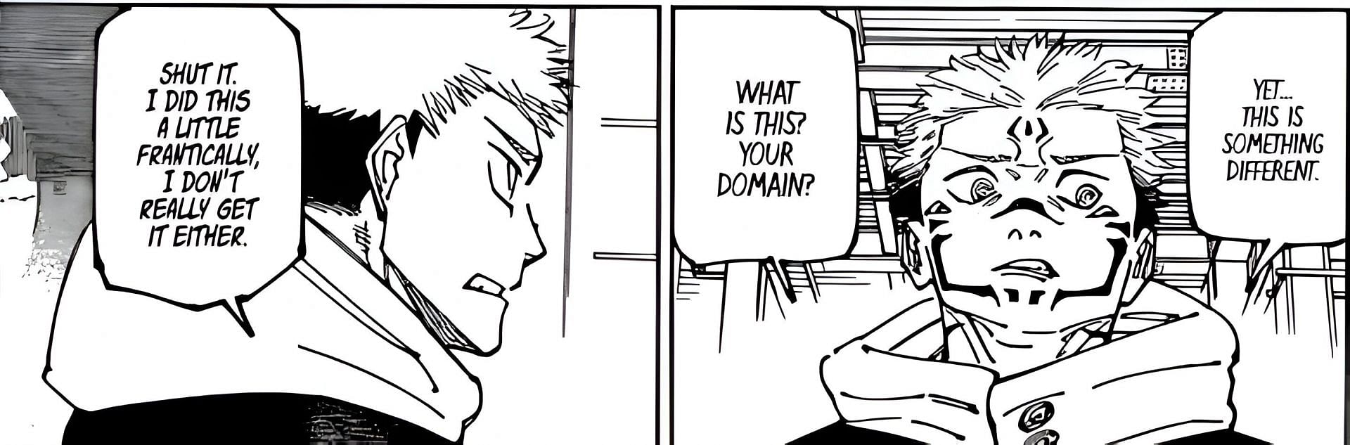 Itadori and Sukana inside the former's domain (Image via Shueisha)